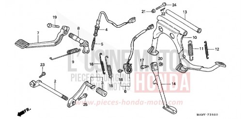 PEDALE/BEQUILLE GL1500SEX de 1999